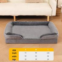 Atsparus vandeniui, atsparus dėvėjimuisi šunų ir kačių guolis: Vidutinio/Didelio dydžio masažinio kempinės sofos, dėmėms atsparus šunų būdelė. Custom: Contact Customer Service tamsiai pilka spalva