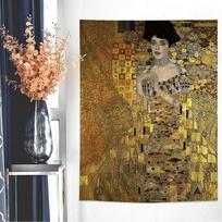 Gustav Klimt meno tapyba kabantis bohemiškas gobelenas svetainei namų bendrabučio dekorui japoniškas gobelenas 70x115cm beige