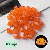 50Pcs Glow in The Dark Garden Pebbles for Sidewalk Garden Terrace Lawn Garden Patio Fish Tank Aquarium Decoration Glow Stone oranžinė