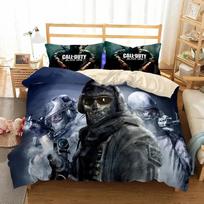 Naujas 3D spausdintas Call-of-duty patalynės komplektas Vienvietis Twin Pilnas Queen Karališko Dydžio Žaidimų Šaudymo Patalynės Komplektas Suaugusiems Vaikams Miegamojo Antklodės Užvalkalų Rinkiniai EU Single(135*200cm)3pcs black