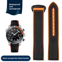 Skirta Omega Seamaster 300 Observatory Ocean Universe 600 Nailono Guminė Silikoninė vyriška laikrodžio apyrankė 20mm 21mm 22mm Laikrodžio dirželis Apyrankė width 22mm orange