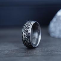 Vintage Odin Norse Viking Rings For Men Women Stainless Steel Celtic Knot Tree Of Life Jewelry Retro Amulet Rune 10 gray