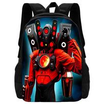 Mochila Skibidi Tualetas Mokyklinė Kuprinė Animacinė Mokyklinė Rankinė Berniukams Titanai Kamerininkas Vaikų Kuprinė Garsiakalbis TV Žmogus Vaikų Rankinės 15 inches red