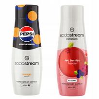 Set of 2 concentrates and syrups. Sodastream Pepsi MAX Mango + Red Berries