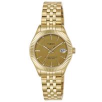 Waterbury laikrodis Kvarcinis 5 ATM Atsparus vandeniui Mineralinis stiklas Oranžinis ciferblatas TW2V31800 [TIMEX] Moteriškas [Autentiškas] oranžinė