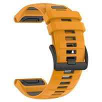 QuickFit 22/26mm silikoninis dirželis Garmin Fenix 8 Pro 47mm 51mm/Quatix 8/Forerunner 970/Descent G2/Fenix E 7X 7 6 6X laikrodžiui 1Pcs QuickFit 22mm orange