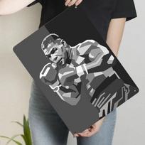 Mike'o Tyson'o bokso geometrinio meno metalinė sienos dekoracija namų sporto salės biuro sporto gerbėjui 20x30cm（7.8x11.8inch） gray