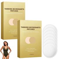 Rudo įdegio mikroadatiniai pleistrai vienodam įdegiui be dryžių. Greitai įsigeriantys. Tikslus aplikavimas. 7 pleistrai kontroliuojamam naudojimui. One Size beige