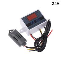 DC XH-W3005 Digital Humidity Controller 12V 24V 220V Humidistat Hygrometer Humidity Control Switch Regulator + Humidity Sensor black