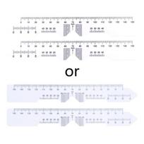 2Pcs Pupil Distance Meter Pupillary Distance Ruler Optical Spectacles PD Ruler 1 white