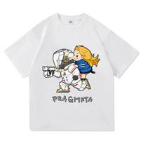 PRAGMATA Hugh Diana Run Tshirt Short Sleeve Cotton Summer Male Tshirts Fashion Game Design Graphic Merch Tees Unisex Unisex Tops 3XL white