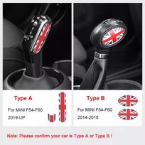 Automobilio pavarų perjungimo svirties dangtelio lipdukai Decals for MINI Cooper JCW F54 F55 F56 F57 F60 Countryman Clubman Stiliaus modifikavimo priedai ksgbw33 Type B