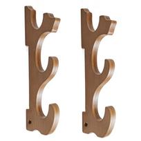 Ergonomiškas medinis sieninis samurajų kardų laikiklis-ekspozicinis stovas ginklų ekspozicijoms, fleitos laikiklis