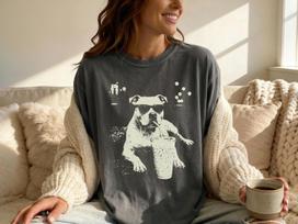 Dogo Argentino Iced Coffee Comfort Colors T-Shirt - Argentine Dogo Mom Gift - Coffee Dog Dad Argentinian Mastiff - Argentine Mastiff Owner 3XL black