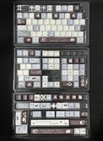 137Keys Cherry Ice Coconut Cocoa Keycap Xoa Blue Chocolate Hand-Painted Cartoon Keycaps Retro Color Scheme White Coffee Keycaps white