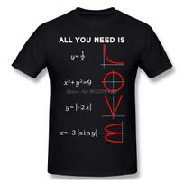 Math Formulas LOVE All You Need is T-shirt M gray