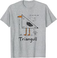 Triangull Trikampis Žuvėda Paukštis Žaidimas Žodžiais Juokingi Matematikos Mokytojo Marškinėliai S gray