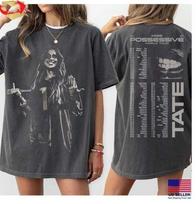 Tate McRae Concert Shirt Miss Possessive World Tour Photo Reprint Tee Tate Merch M gray