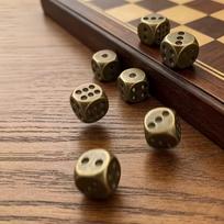 Metallic Dice Set 6 Sided Standard Game Dice for Tabletop Board Game Bar Party DND RPG Gaming Accessories