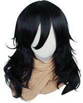 Cosplay Perukas Ilgi Banguoti Kirpčiukai Sintetiniai Plaukai Juodi Perukai Moterims Vyrams Perukas Kostiumui Anime Kostiumo Helovino Perukas One Size black