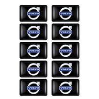 10Pcs Car Styling 3D Emblem Epoxy Decoration Sticker For Volvo EX30 XC60 XC40 V60 V40 XC90 XC70 V50 S60 V70 S90 Olestar AWD EX90 black