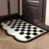 Prancūziškas Retro neslystantis vonios kilimėlis: Sugeriantis vandenį, greitai džiūstantis, atsparus dėvėjimuisi, pjaustomas odinis grindų kilimėlis 40*60cm