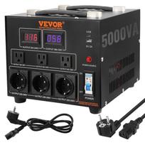 VEVOR Įtampos keitiklis transformatorius, 5000VA, tvirtas pakeltuvas/nuleidėjas, keičia iš 110 voltų į 220 voltų ir iš 220 voltų į 110 voltų 27 x 24 x 21.5 cm