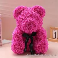 Preserved PE Foam Rose Bear for Birthdays, Qixi Festival, and Proposals Without Gift Box rožinė raudona spalva