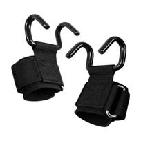 2 vnt. Didelio stiprio diržo kėlimo kabliukas Diržas Reguliuojamas riešo diržas Prisitraukimo kabliukas Treniruoklių salė Treniruotė 2pcs black