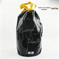 Outdoor Adventure Rope Bag for Rock Climbing, Caving, and Rappelling - Wear-Resistant Double Shoulder Backpack for Professional Rescue Equipment. 30L juoda