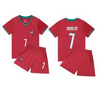 Kids Football Suit Club Jersey World Cup Soccer Shirt, Breathable Sports Tee, Boys Girls Training Match Outfit, Quick Dry Short Sleeve Set 26 yards/150