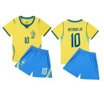 Kids Football Suit Club Jersey World Cup Soccer Shirt, Breathable Sports Tee, Boys Girls Training Match Outfit, Quick Dry Short Sleeve Set 18 yards/110