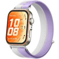 Nylon Strap for Huawei Watch Fit 5 Pro / 5 / 4 Pro / 4 / 3, Purple Gray orange