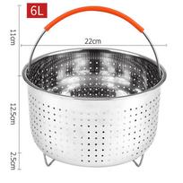 Nerūdijančio plieno puodų priedai, skirti 3/6/8 Qt puodo slėginei viryklei 6L