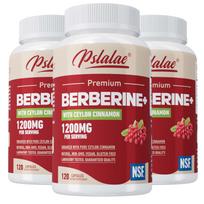 Pslalae - 1200mg Berberine with Ceylon Cinnamon Dietary Supplement - Weight Management 120*3