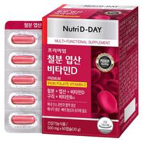 NutriDDay Premium Iron Folic Acid Vitamin D 30g 60 Tablets 1 pcs
