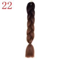 „Ombre“ sintetiniai pynimo plaukai Galimi nerti plaukų priauginimai „Jumbo Braids“ šukuosenos black