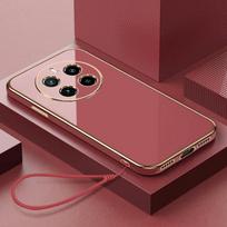 Dėklas Realme 12X, Telefono dėklas Realme 12 Pro, Dėklas Realme 12 + 12, Realme 12 Pro Plus Prabangus kvadratinis galvanizuotas smūgiams atsparus galinis dangtelis Realme 12 Pro Plus&Case & Strap