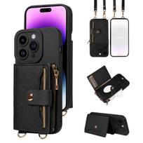 Skirta Samsung Galaxy A13 A14 A15 A21 A22 A23 A31 A32 A51 serijoms Dirbtinės odos telefono dėklas, apsaugantis nuo kritimo, Piniginė per petį su veidrodėliu Galaxy A03&Artificial Leather&Case & Strap