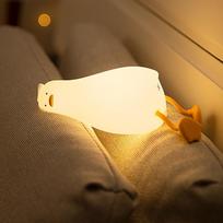 Cute Duck Night Light LED Animal Night Light Silicone Dimmable Timed Bedside Lamp Touch Light balta