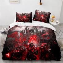 World of Warcraft Žaidimų Patalynės Komplektas Hordos Vėliavos Spausdinamas Antklodės Užvalkalų Komplektas Pagalvės Užvalkalas Viengulis Dvigulis Karalienės Karaliaus Dydis Lašinis Siuntimas 140x210cm