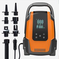 Didelės galios 12V išmanusis elektrinis siurblys baidarėms, SUP lentoms ir pripučiamiems gaminiams 8138 Wired oranžinė