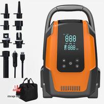 Didelės galios 12V išmanusis elektrinis siurblys baidarėms, SUP lentoms ir pripučiamiems gaminiams 8138 Wireless with Storage Bag oranžinė