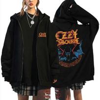 Sunkiojo Metalo Roko Grupė Black Sabbath Ozzy Osbourne Užtrauktuku Gobtuvas Vyriška Mada Laisvalaikio Per dydį Striukė Vyriška Vintažinė Striukė S brown