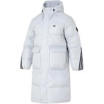 Adidas Originals FW25 Ilgas pūkinis paltas Trys juostelės Ančių pūkai Šiltas Laisvas kirpimas Su gobtuvu Ilgas pūkinis paltas Unisex Viršutinė apranga KC2566 M white