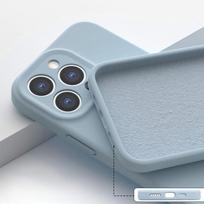 Oficialus telefono dėklas iPhone Air 16 15 14 13 11 12 Pro Max Plus, silikoninis, vientisos spalvos, apsauginis nuo kritimų ir smūgių For iPhone 11Pro max mėlyna