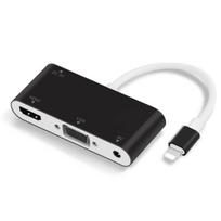 „Lightning“ keitiklis į HDMI VGA AV lizdą garso televizoriaus adapterio laidas skirtas „iPhone X iPhone 8 7 7 Plus 6“ juoda