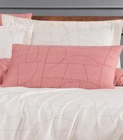 Premium satino pagalvės užvalkalas Nordic Pink 50x70 cm, Black