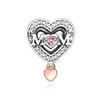 [PANDORA PANDORA] 789402C01 Mom & Heart Rose Pendant and Dangle Charm 789402C01 white