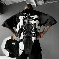2026 m. vasaros Y2k Dragon Ball Goku Grafinis T-shirt Vyrams Moterims Anime Spausdinimo Oversize Medvilninis Trumpomis Rankovėmis Marškinėlis Streetwear Atsitiktiniai Viršutiniai Drabužiai 3XL black